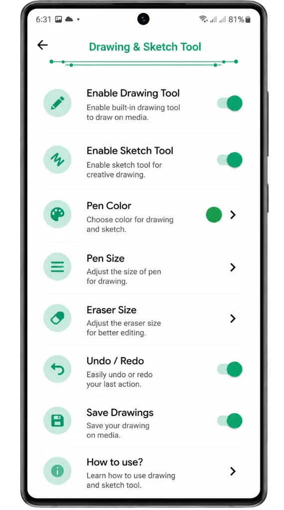 Enable Drawing tool