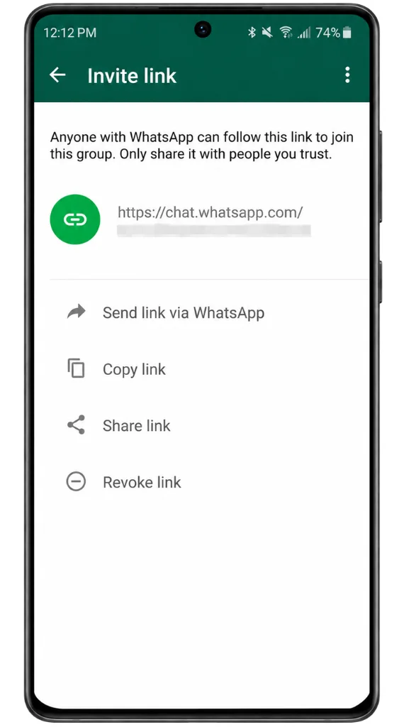 Group Invite Links & Sharing