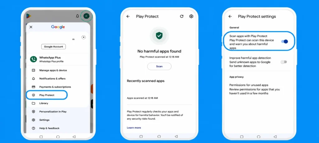 WhatsApp Plus safety Screen Shots